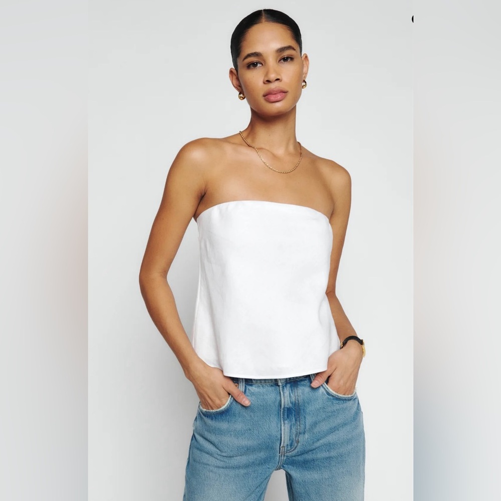 Reformation Spritz Linen Top